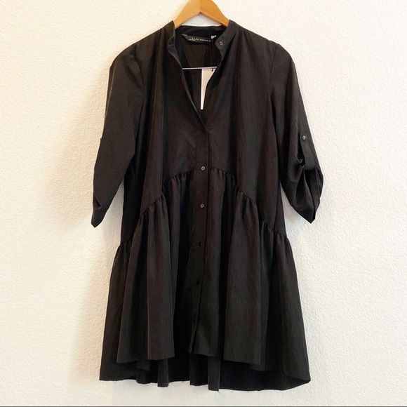 Zara Dresses & Skirts - NEW Zara Woman black swing mini dress Sz XS